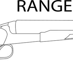 ranger gun line art vector file black white vector outline or line art file