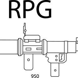 rpg bullets & missiles line art vector file black white vector outline or line art file
