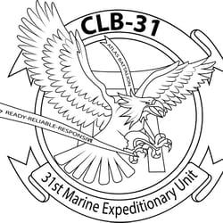 clb-31 marine expeditionary unit badge line art vector file black white vector outline or line art file