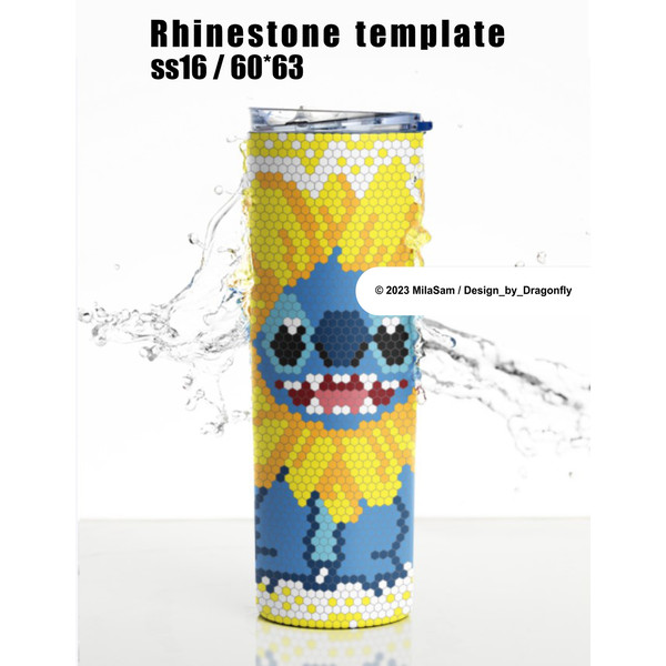Tropical Alien rhinestone tumbler template ss20 ss16  honeycomp Including 20oz 30oz Sublimation 2.jpg