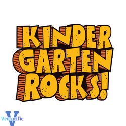 Kindergarten Rocks Back To School SVG Cutting Digital File