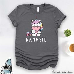 namaste yoga unicorn, funny yoga shirt, unicorn yoga, funny unicorn shirt, cute yoga shirt, yoga gifts, meditation gifts