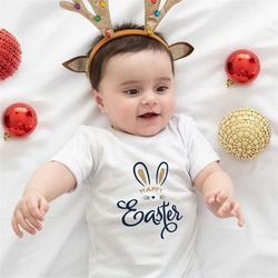 Baby Body Suit Set for Easter, Halloween and Christmas,  Custom Christmas Baby Onesie, Easter Ears Body Suit