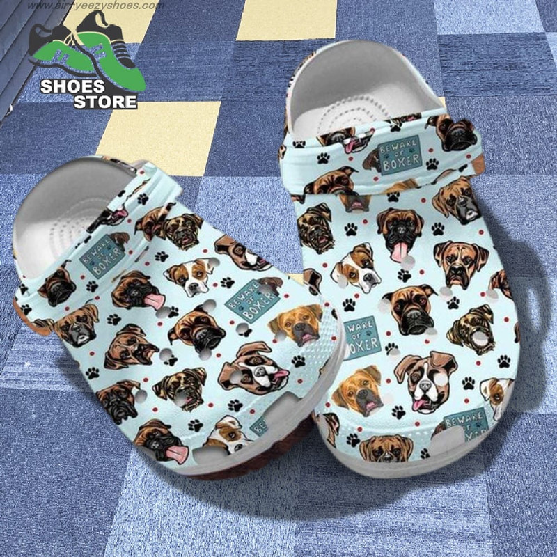 Boxer Slippers Dog Mom Hibiscus Flowers Boxer Fans Gift Crocs Shoes.jpg
