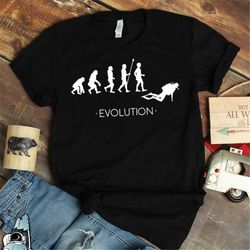 scuba diving shirt, scuba diver evolution, scuba gifts, scuba diver gifts, scuba diver shirt, gifts for divers, scuba sh