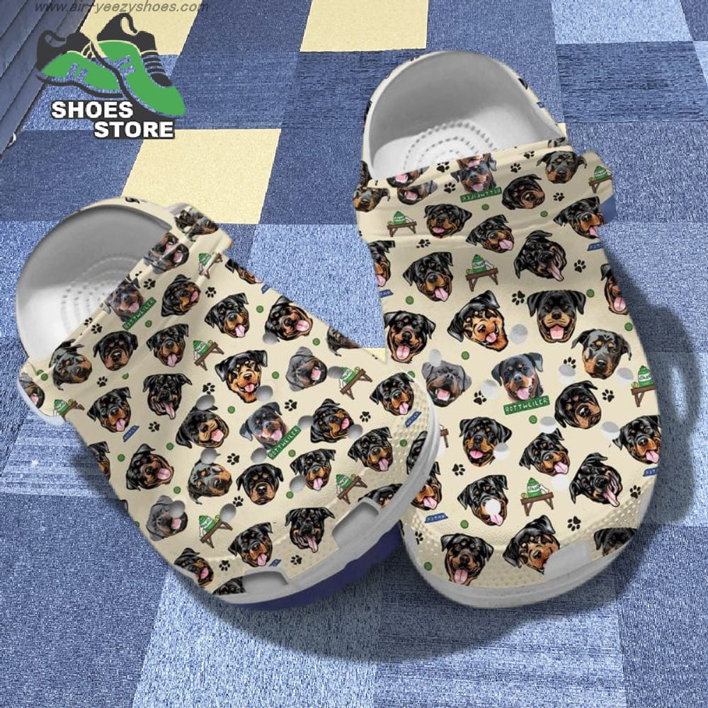 Rottweiler Full Face Dog Pattern Dog Mom Crocs Shoes.jpg