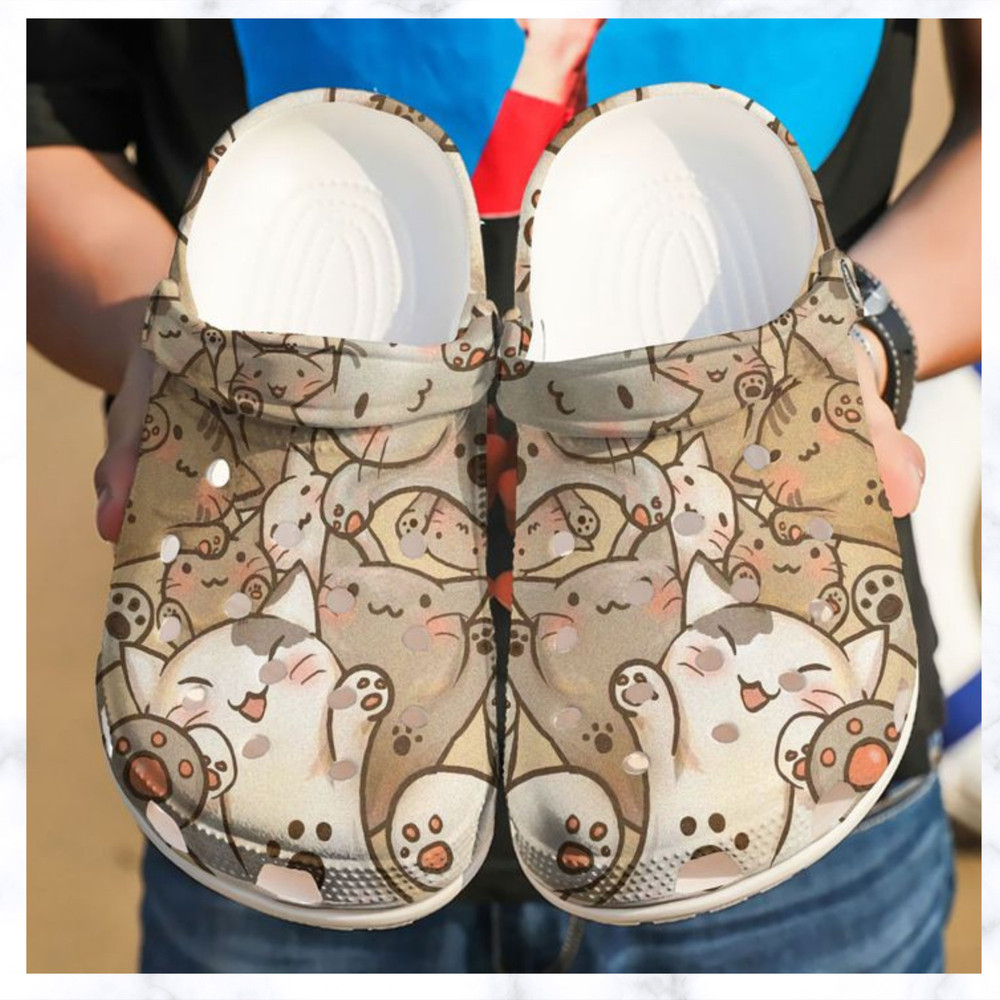 Cat Lovely Kittens Crocs Clog Shoes.jpg