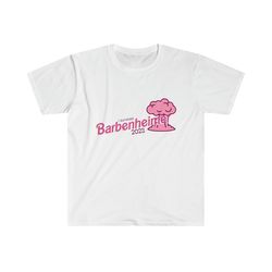 barbie oppenheimer 2023 cinema funny movie barbenheimer barbieheimer unisex softstyle t-shirt