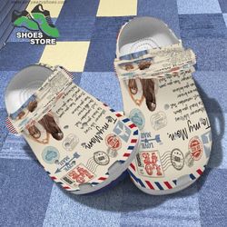 air mail letter to my mom from your daughter mother's day crocs shoes, animal crocs, air mail letter crocs