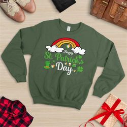 happy st. patricks day, st. patricks day sweatshirt, st paddy's day outfit, shamrock sweatshirt, lucky sweater, st patty