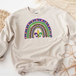 mardi gras sweatshirt, retro sweatshirt, fat tuesday sweatshirt,rainbow sweatshirt, louisiana sweatsirt, mardi gras day,