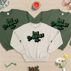 st. patrick's day sweatshirt, four leaf sweatshirt, shamrock sweatshirt, unisex sweatshirt, st paddy's day sweatshirt, l