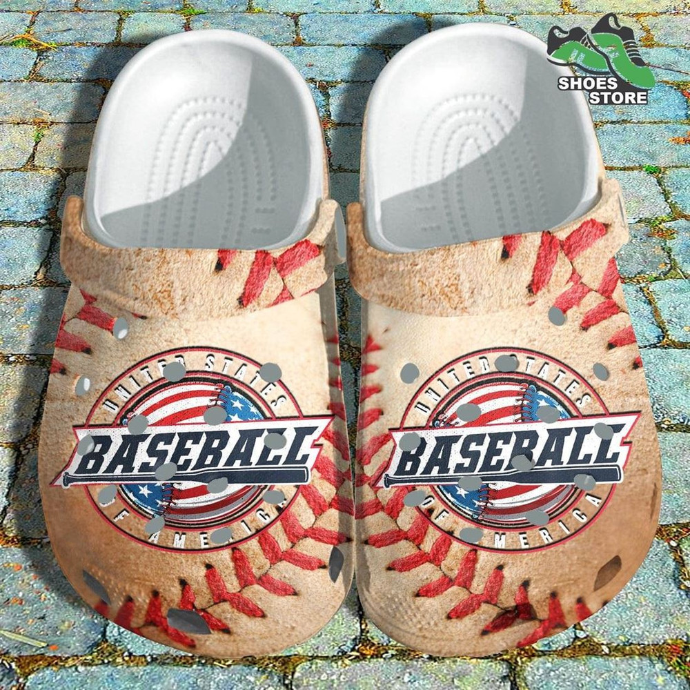 Baseball 4th Of July Crocs Shoes Gift Men Women, Love America Flag Sport Crocs Shoes.jpg