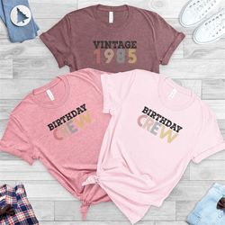 birthday group shirts, birthday crew, birthday squad, birthday shirt, birthday gift, birthday party shirt, vintage shirt