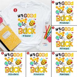 back to school 2022 teacher t-shirt, gift for teacher first day of school, it's good to bee back teacher squad shirts