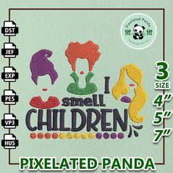 i smell children designs, sanderson sister embroidery designs, witch embroidery designs, i smell children embroidery, in