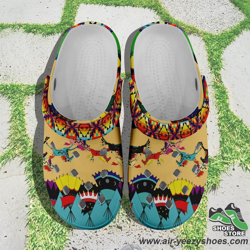 Horses and Buffalo Ledger Blue Muddies Unisex Crocs Shoes.jpg