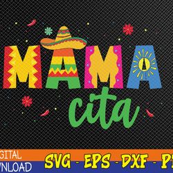 womens mamacita cinco de mayo 5 de mayo cactus fiesta svg, eps, png, dxf, digital download