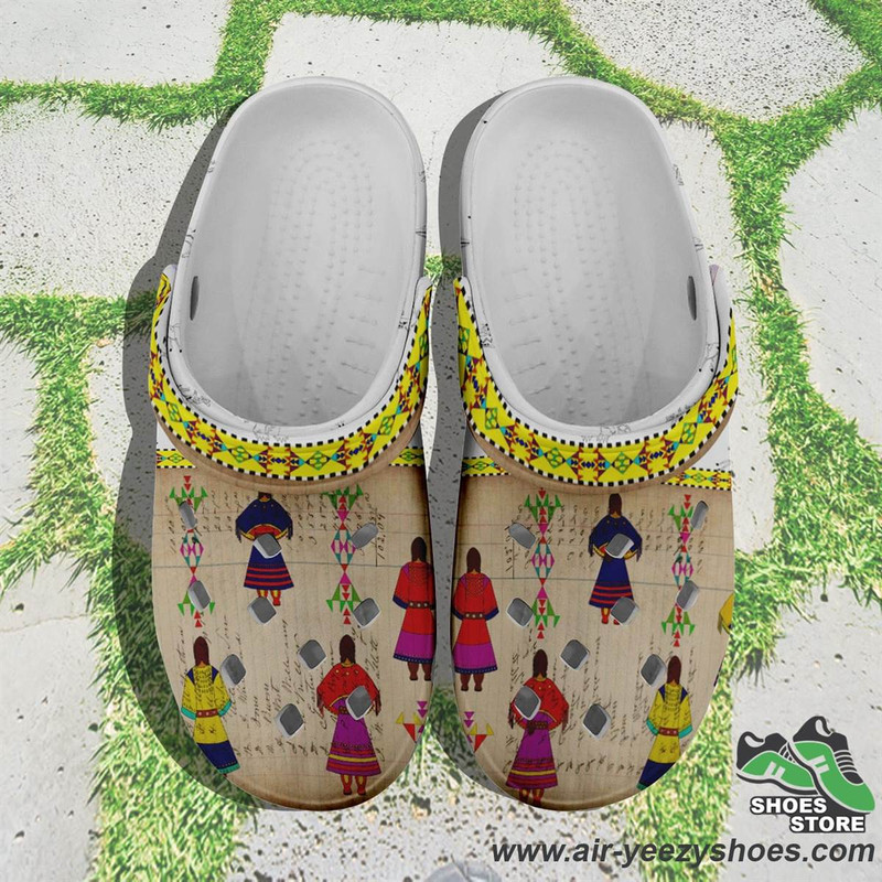 Ledger Round Dance Clay Muddies Unisex Crocs Shoes.jpg