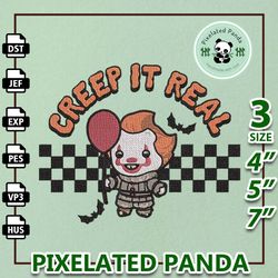 creep it real embroidery, halloween embroidery, retro halloween embroidery, horror movie embroidery, horror movie, fall