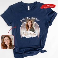 in loving memory, floral memorial t-shirt, funeral shirt for women, sympathy tee for family, grieving memorial gift tee