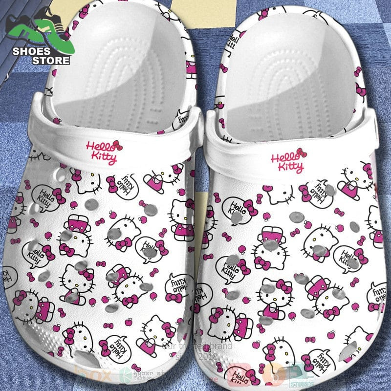 Hello Kitty Cute Pink-White Crocs Shoes.jpg