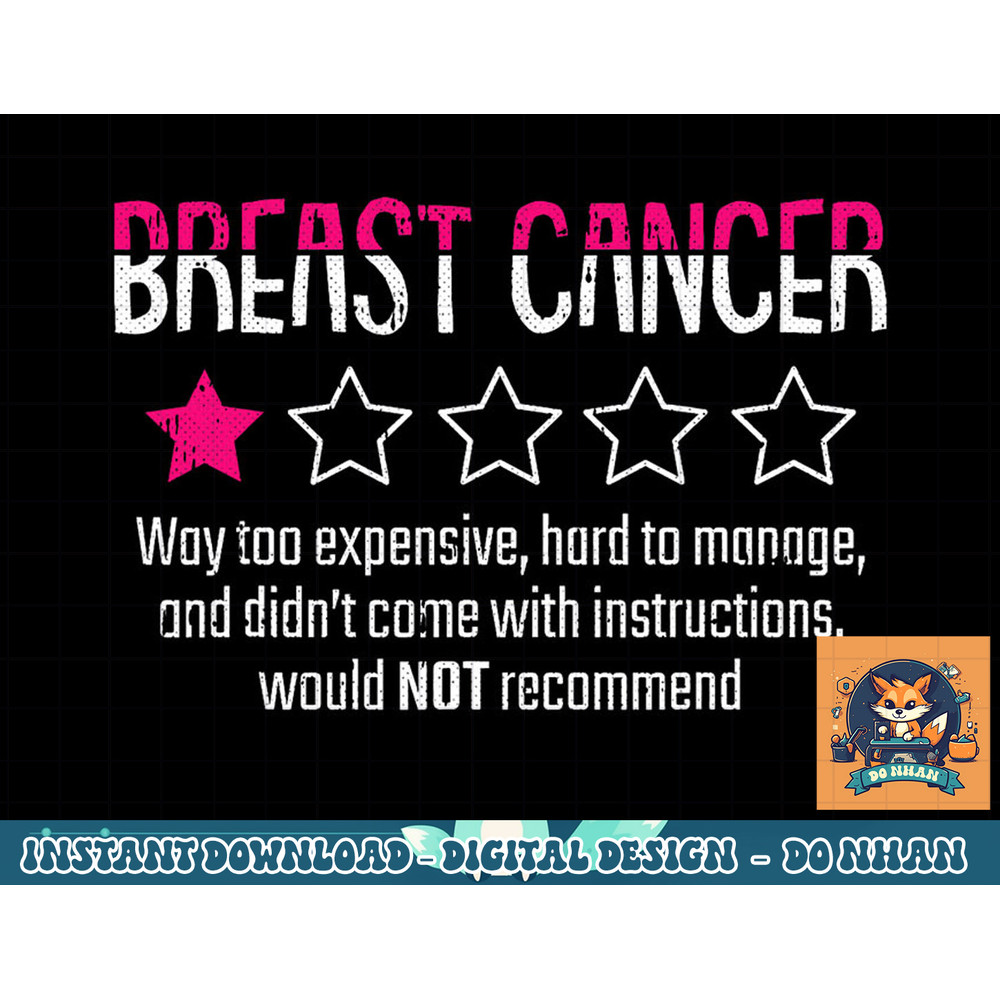 1 Star Rating Breast Cancer Awareness Funny Fighter T-Shirt copy.jpg