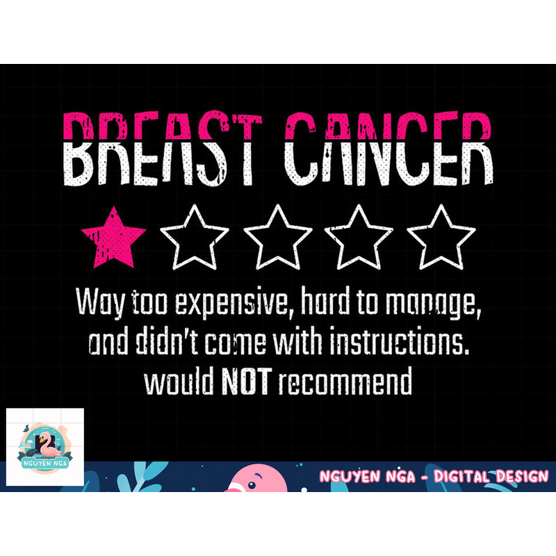 1 Star Rating Breast Cancer Awareness Funny Fighter T-Shirt copy.jpg