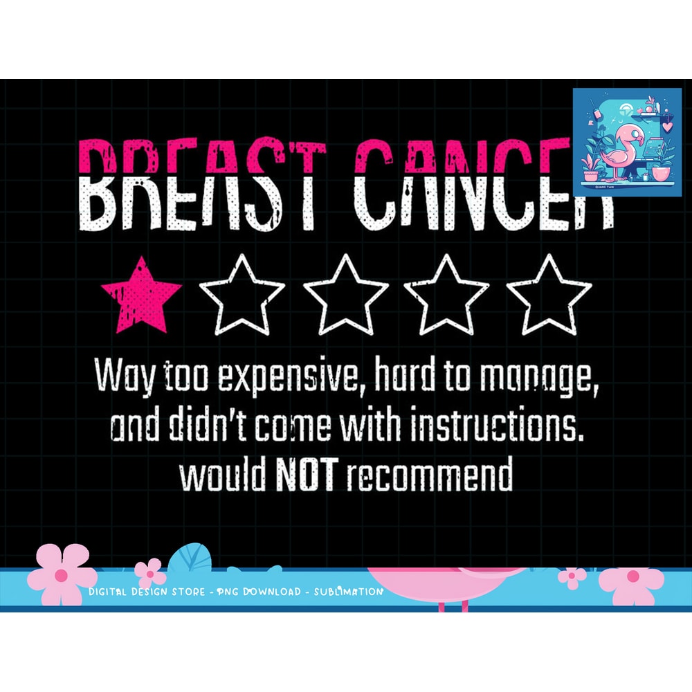 1 Star Rating Breast Cancer Awareness Funny Fighter T-Shirt copy.jpg