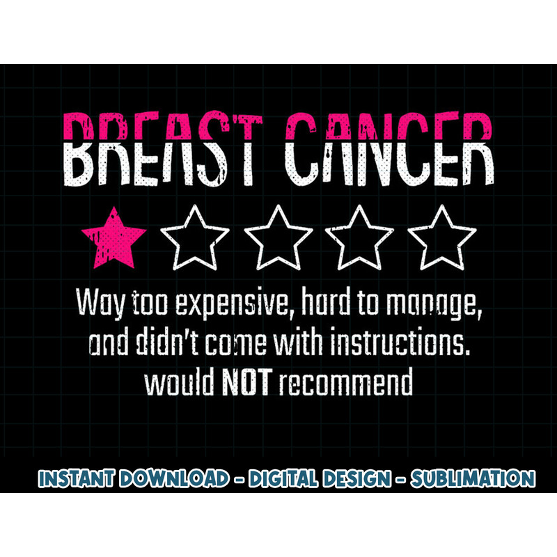 1 Star Rating Breast Cancer Awareness Funny Fighter T-Shirt copy.jpg