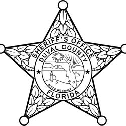 florida sheriff badge duval county vector file black white vector outline or line art file