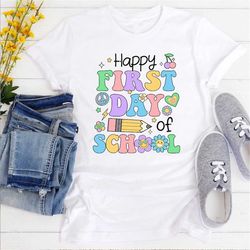first day of school shirt teacher, back to school shirt for teacher, it's a good day to learn, groovy teacher shirt, new