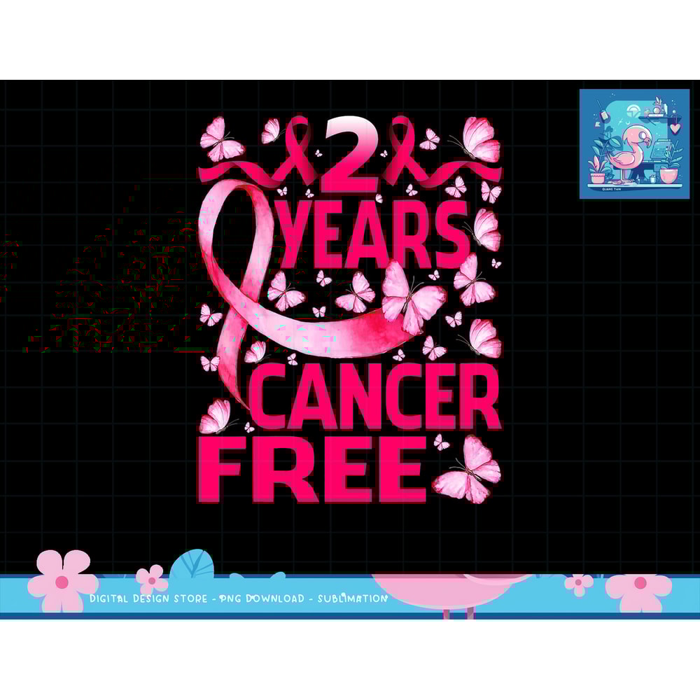 2 Years Breast Cancer Free Survivor Butterfly T-Shirt copy.jpg