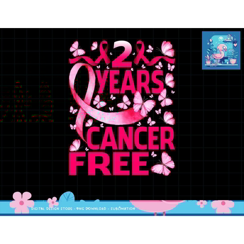 2 Years Breast Cancer Free Survivor Butterfly T-Shirt copy.jpg