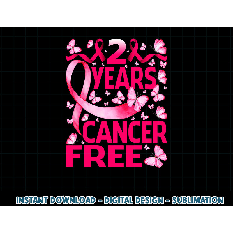 2 Years Breast Cancer Free Survivor Butterfly T-Shirt copy.jpg