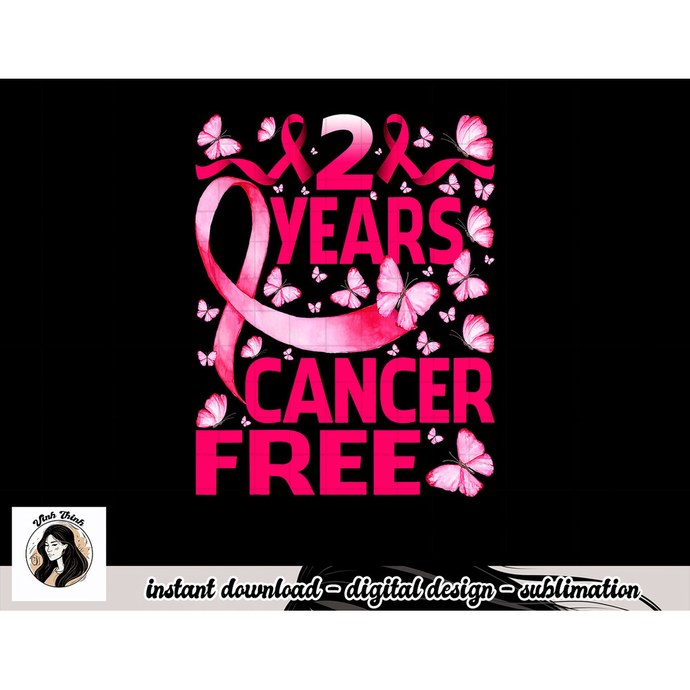 2 Years Breast Cancer Free Survivor Butterfly T-Shirt copy.jpg