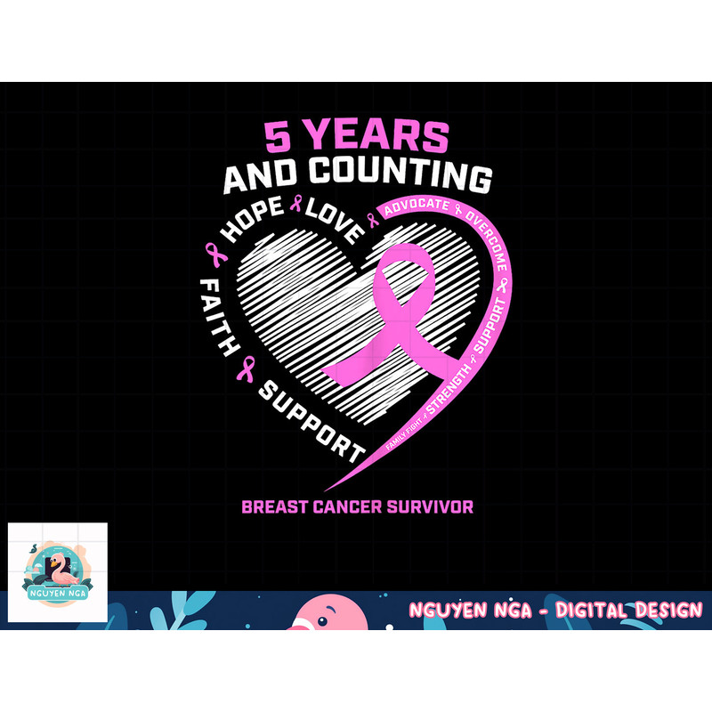 5 Year Breast Cancer Survivor Shirt 5 Years Cancer Free T-Shirt copy.jpg