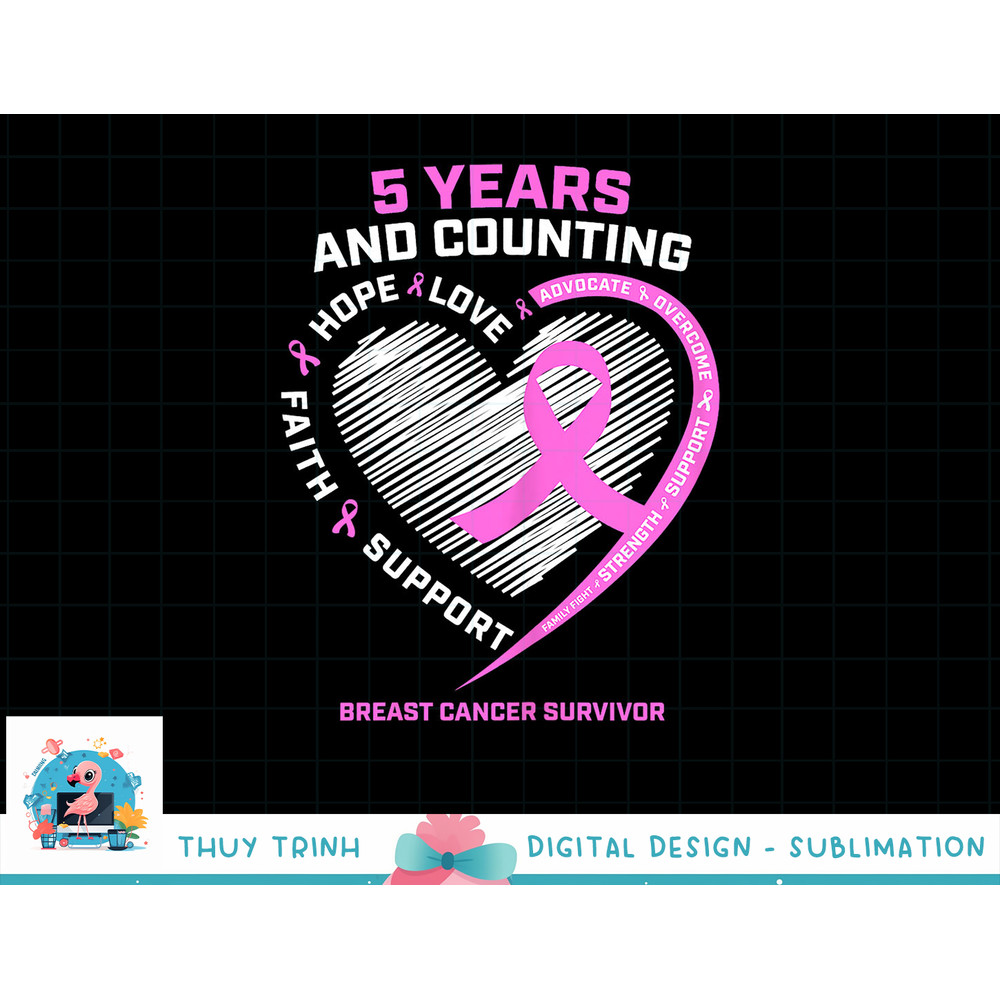 5 Year Breast Cancer Survivor Shirt 5 Years Cancer Free T-Shirt copy.jpg