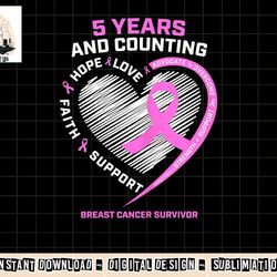 5 year breast cancer survivor shirt 5 years cancer free t-shirt copy