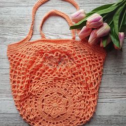 crochet pattern sakura market bag downloadable pdf, english, french, dutch, german