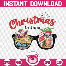 christmas in june sunglasses santa flamingo summer vacation png, christmas in june png, 4th of july, digital download