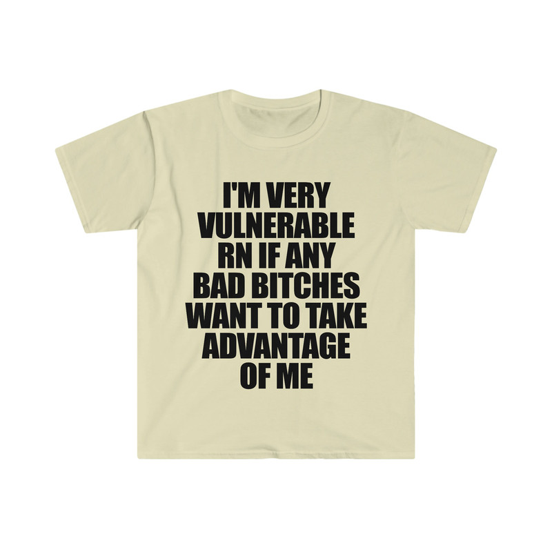 Funny Meme TShirt - I'm Very Vulnerable RN if Any Bad Bitches Want to Take Advantage of Me Joke Tee - Gift Shirt - 3.jpg