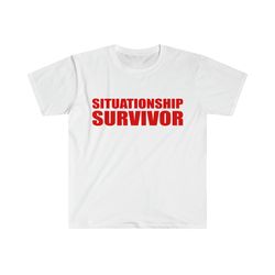 funny y2k meme tshirt, situationship survivor 2000's style joke tee, gift shirt