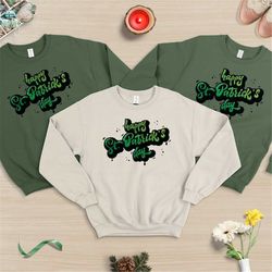 st. patrick's day sweatshirt, four leaf sweatshirt, shamrock sweatshirt, unisex sweatshirt, st paddy's day sweatshirt, l