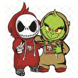 Jack and Grinch San Francisco 49ers, Sport Svg, Fo