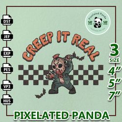 creep it real embroidery, retro halloween embroidery, horror movie embroidery, tis the season embroidery, fall halloween