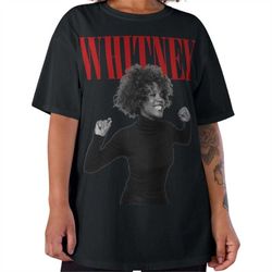 whitney houston tee, whitney tshirt, whitney graphic tee, whitney houston merch, rip whitney houston tee, whitney tshirt