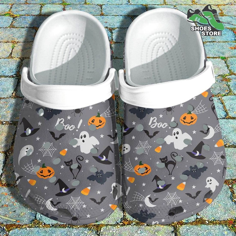 Boo Night Dream Sticker Crocs Shoes Clogs For Niece Cute Witch Party Sticker Crocs Shoes.jpg