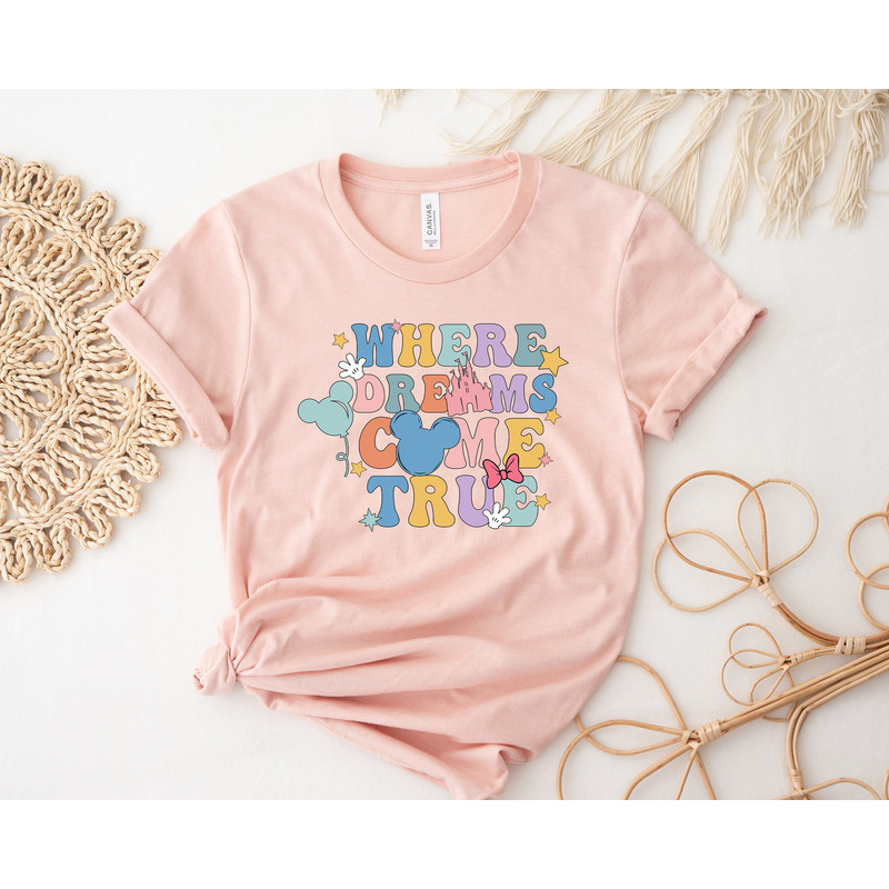 Disney Where Dreams Come True Comfort Shirt,Colorful Vacay Shirt,Disney Aesthetic Shirt,Mickey And Co,Disneyworld Shirt,Disney Family Shirts - 3.jpg