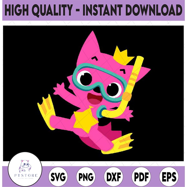 Fong svg,Pink Fong SVG, Cricut Cut files, Shark Family doo d - Inspire ...
